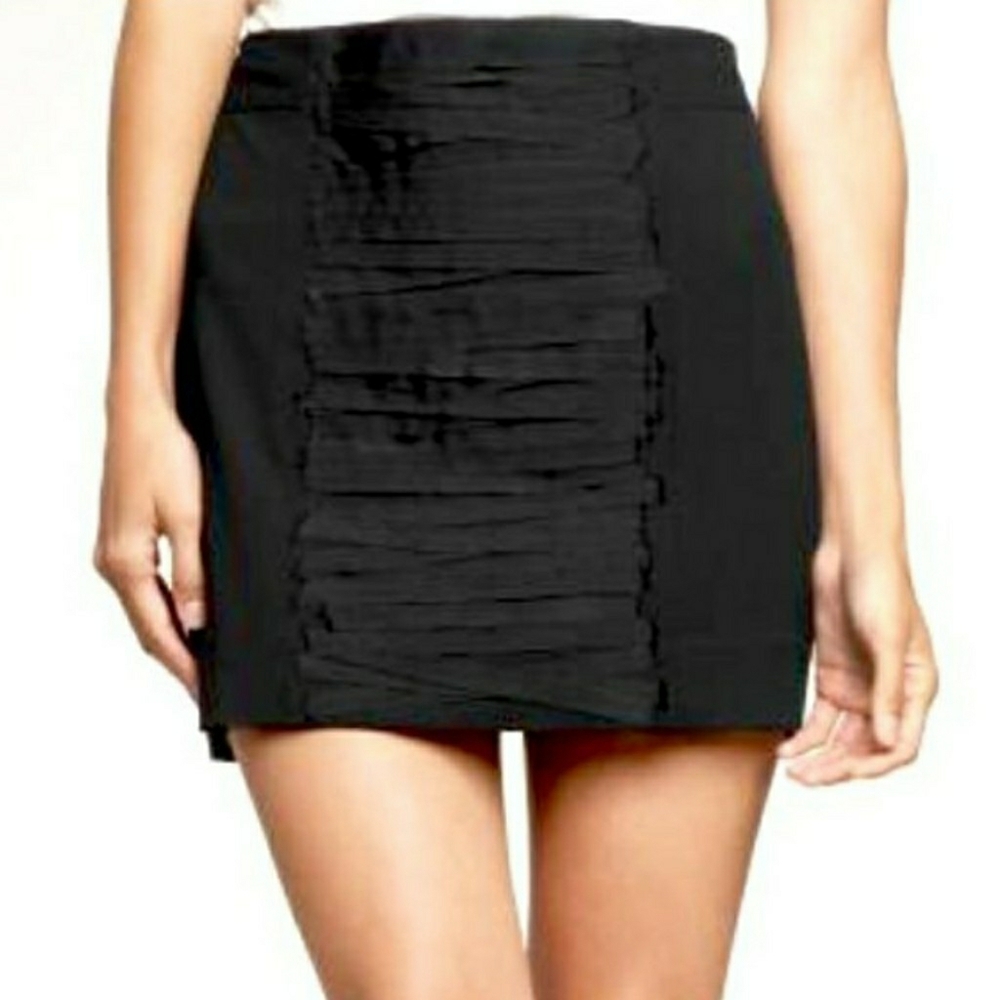 Gap Small Black Stretch Skirt With Ribbon Detail